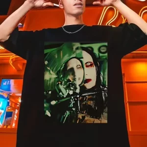 Gothic Y2k Vintage 90s T-shirts Marilyn Manson Tee Vintage Death Hype T-shirt Oversized Cotton Streetwear Clothing Tee Unisex